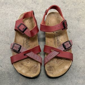 Birkenstock Red Strappy Sandals
